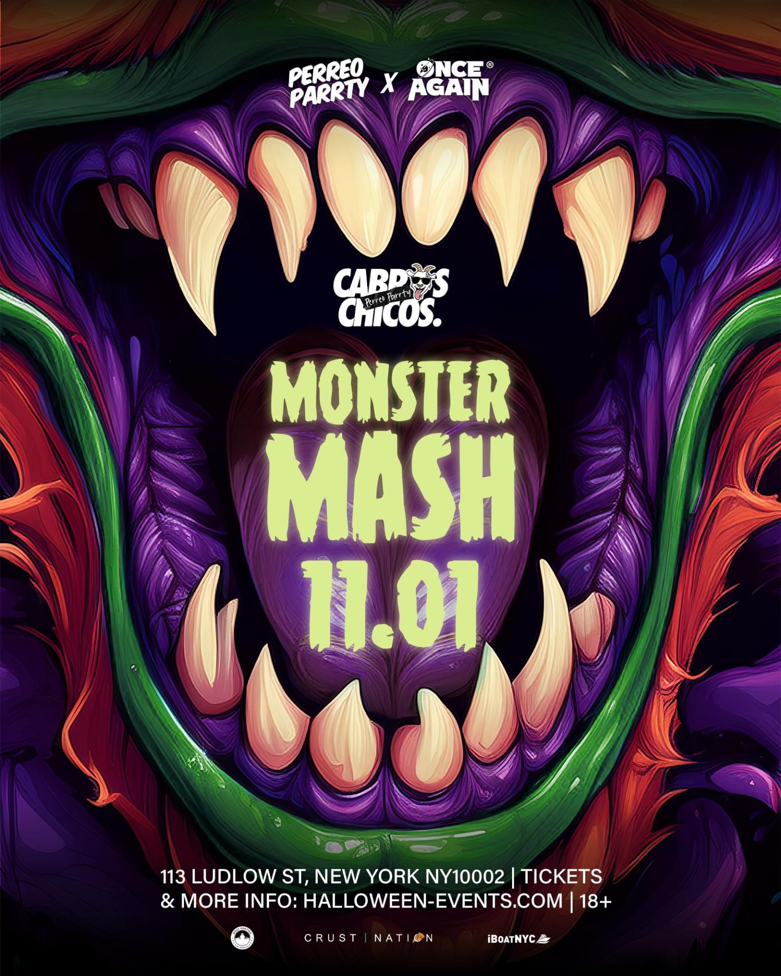 Cabros Chicos - Monster Mash - 18+ Latin & Reggaeton Dance Party