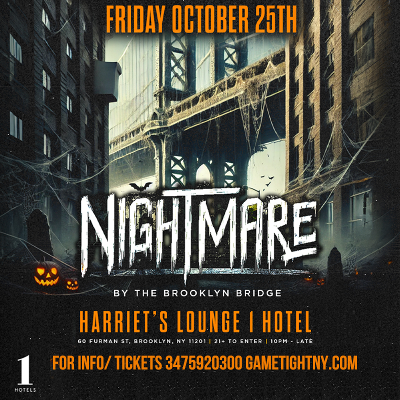 Harriet's Lounge 1 Hotel Nightmare Halloween party 2024 Tickets