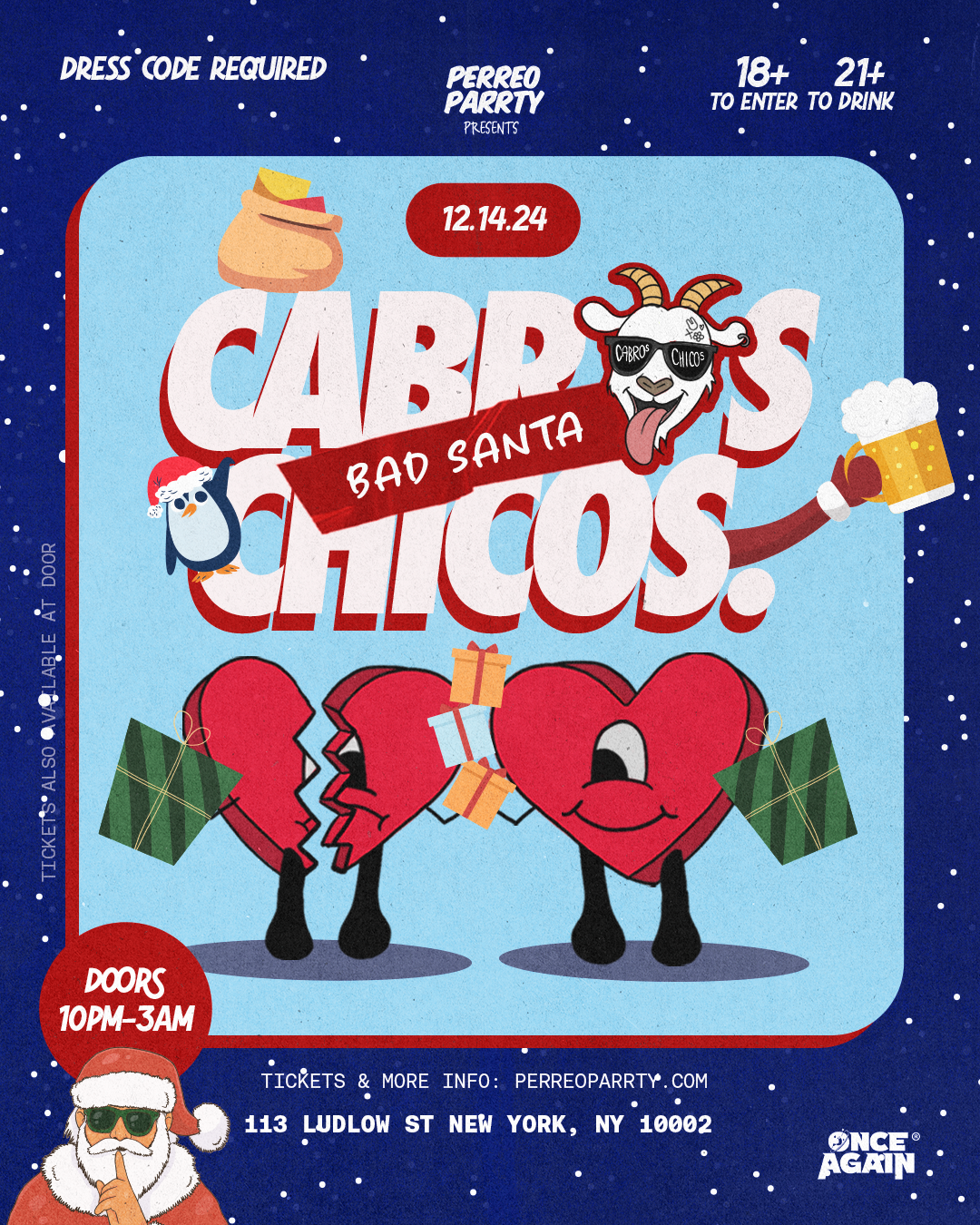 Cabros Chicos - The Bad Santa Party - 18+ Latin & Reggaeton Dance Party