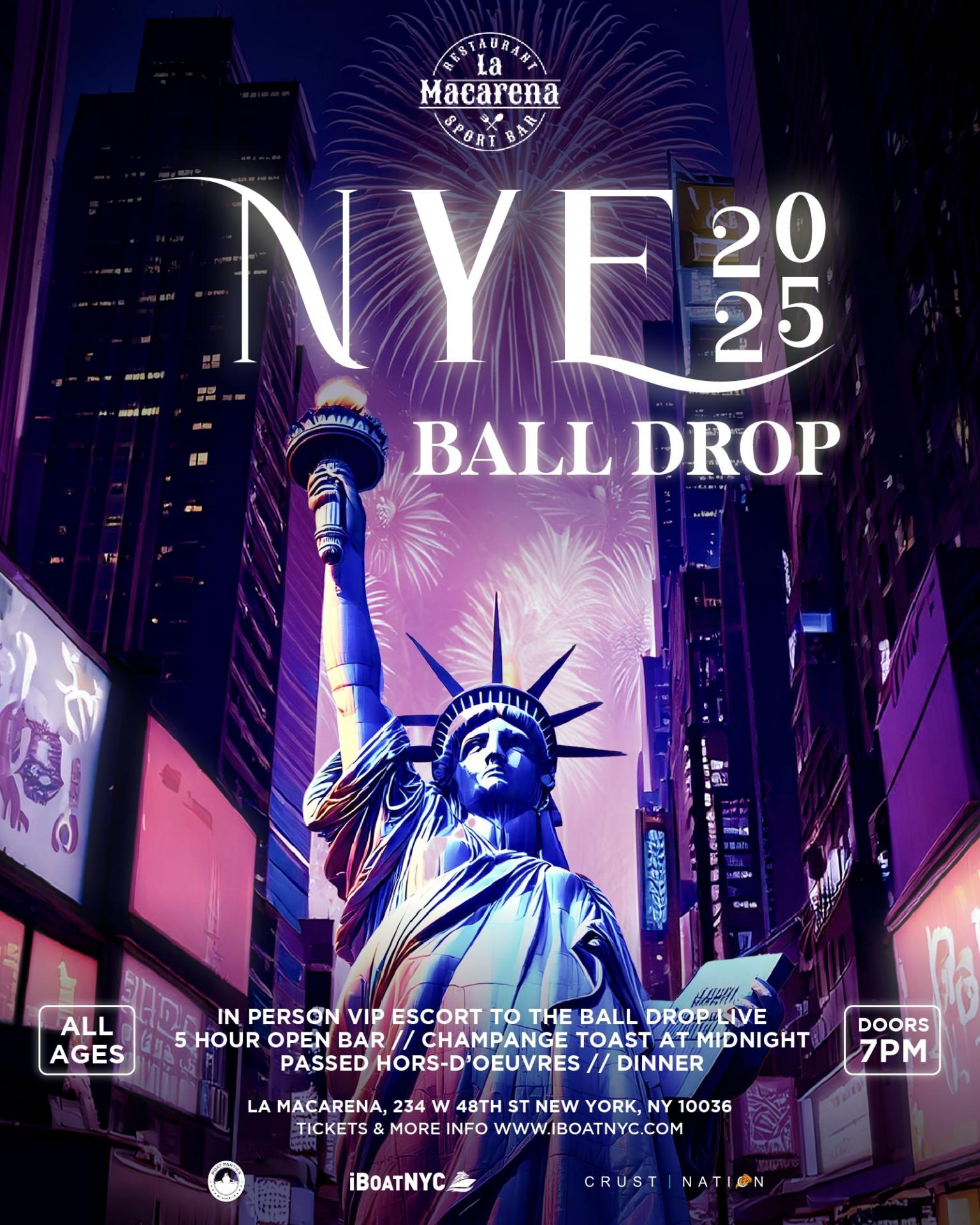 New Year's Eve 2025 Party with VIP Escort to BALL DROP at Times Square