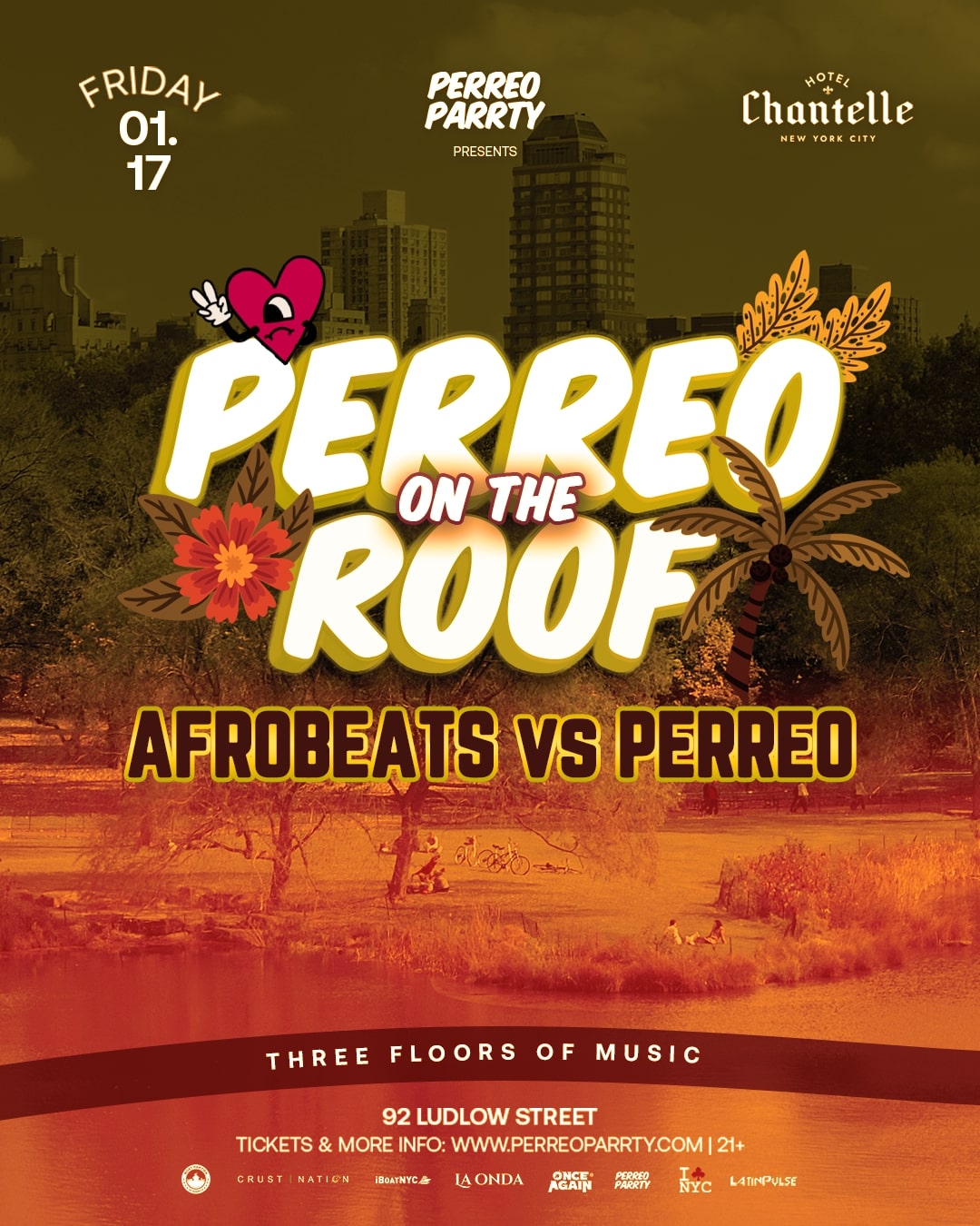 PERREO on the ROOF - Afrobeats vs Perreo - Dance Party at Hotel Chantelle