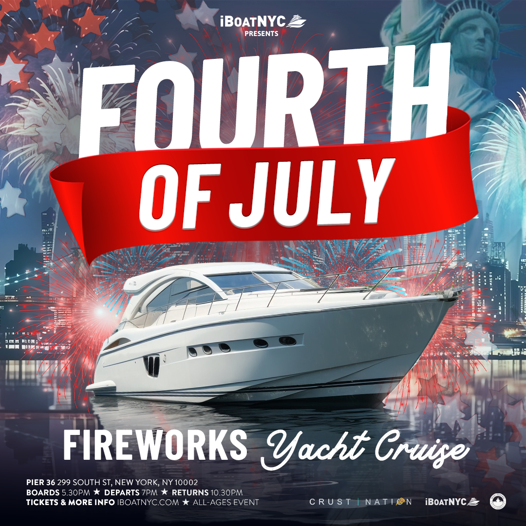 4th of July Fireworks Yacht Cruise NYC | OPEN BAR & FOOD