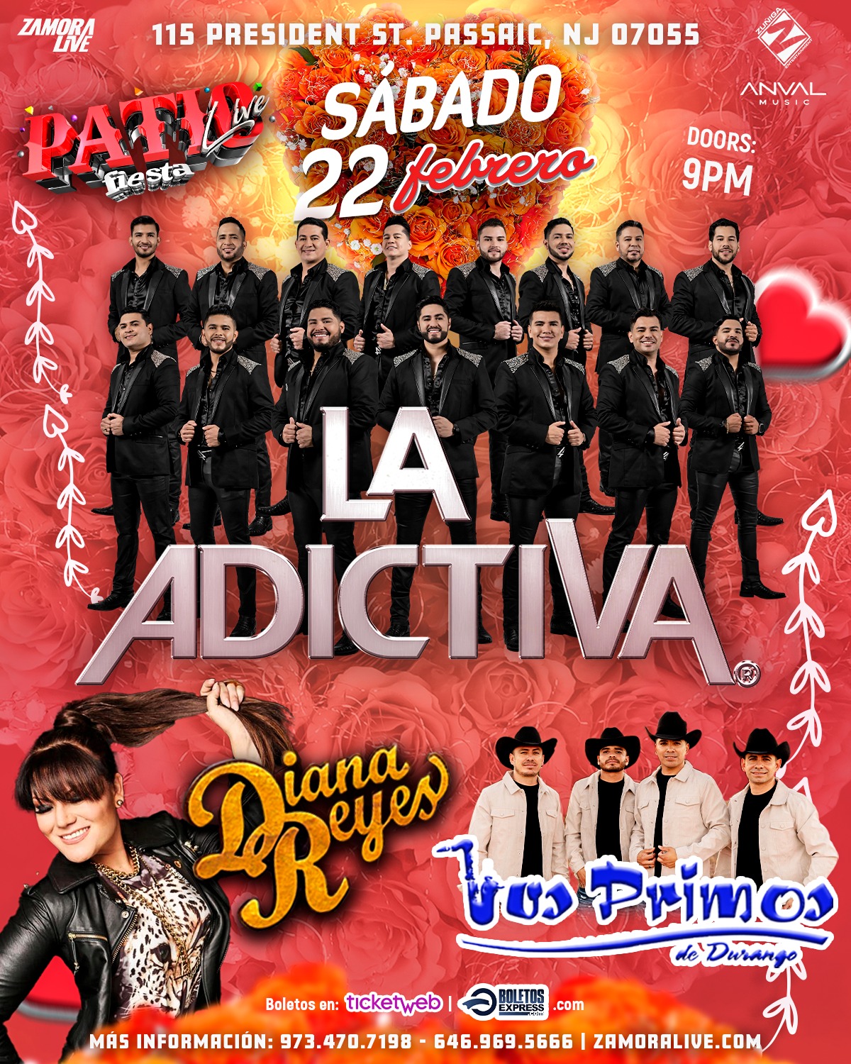 LA ADICTIVA, DIANA REYES, LOS PRIMOS DE DURANGO