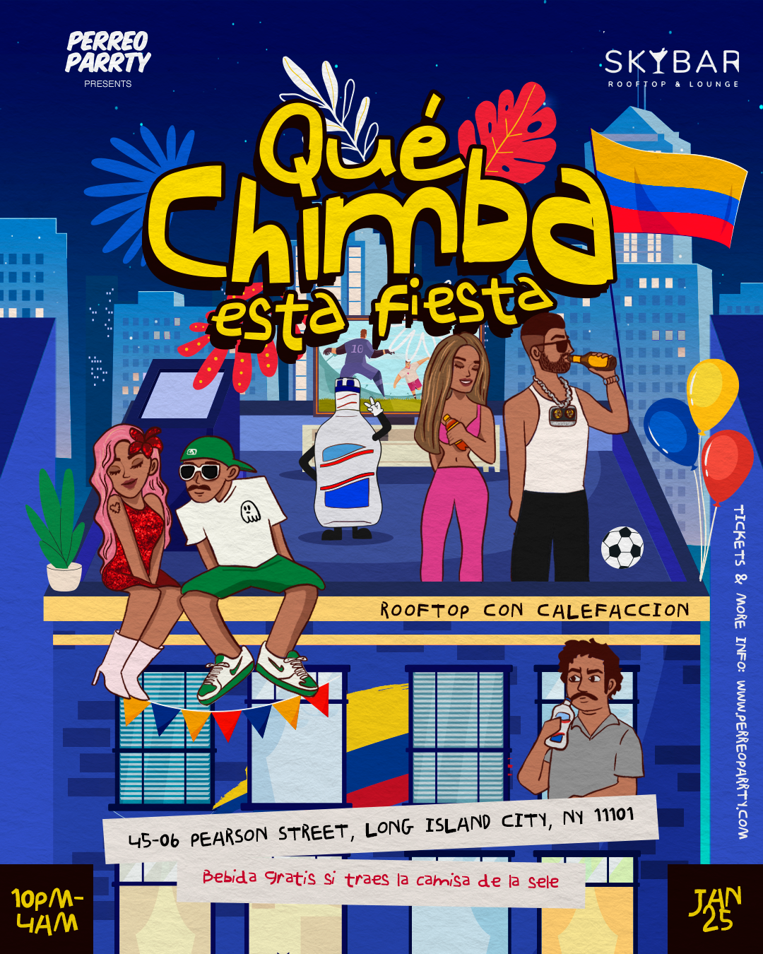 Que Chimba Esta Fiesta - Colombian Latin & Reggaeton Dance Party Rooftop