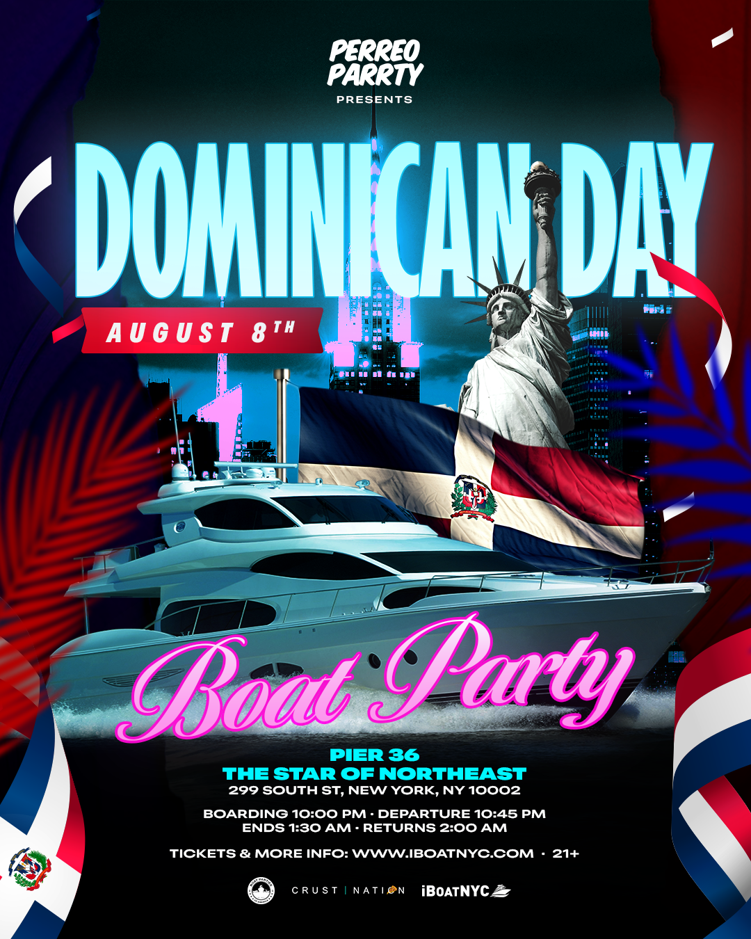 Dominican Day Boat Party Yacht Cruise