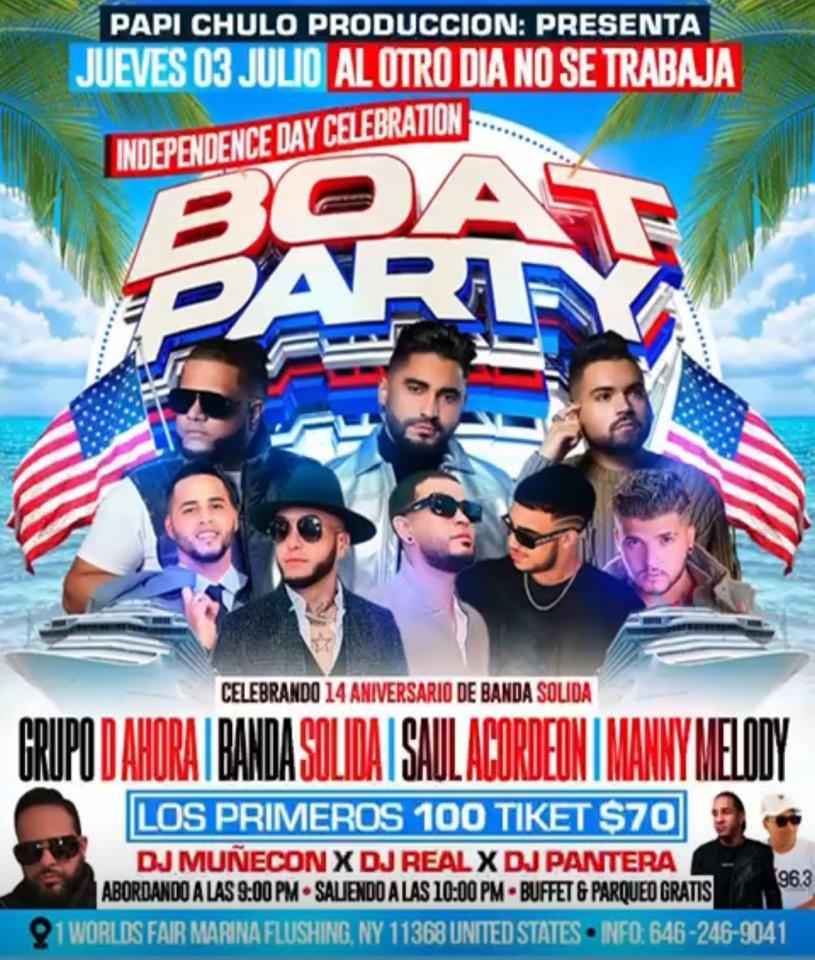 Boat Party dia de la Independencia