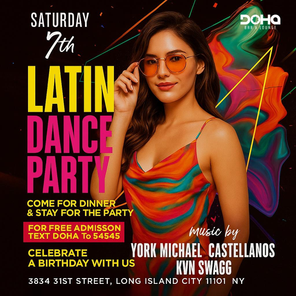 Latin Dance Party • Saturday, June 7th @ Doha Bar Lounge