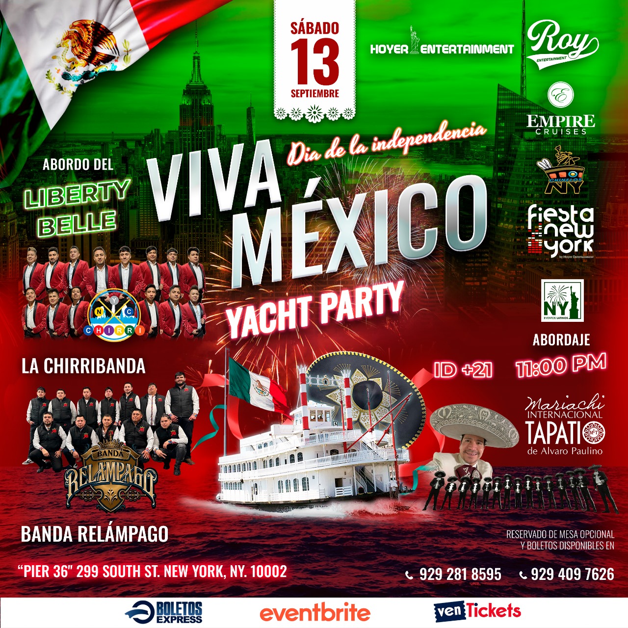 Buy tickets for Viva Mexico Yacht Party 2025 Viva Mexico Yacht Party 2025