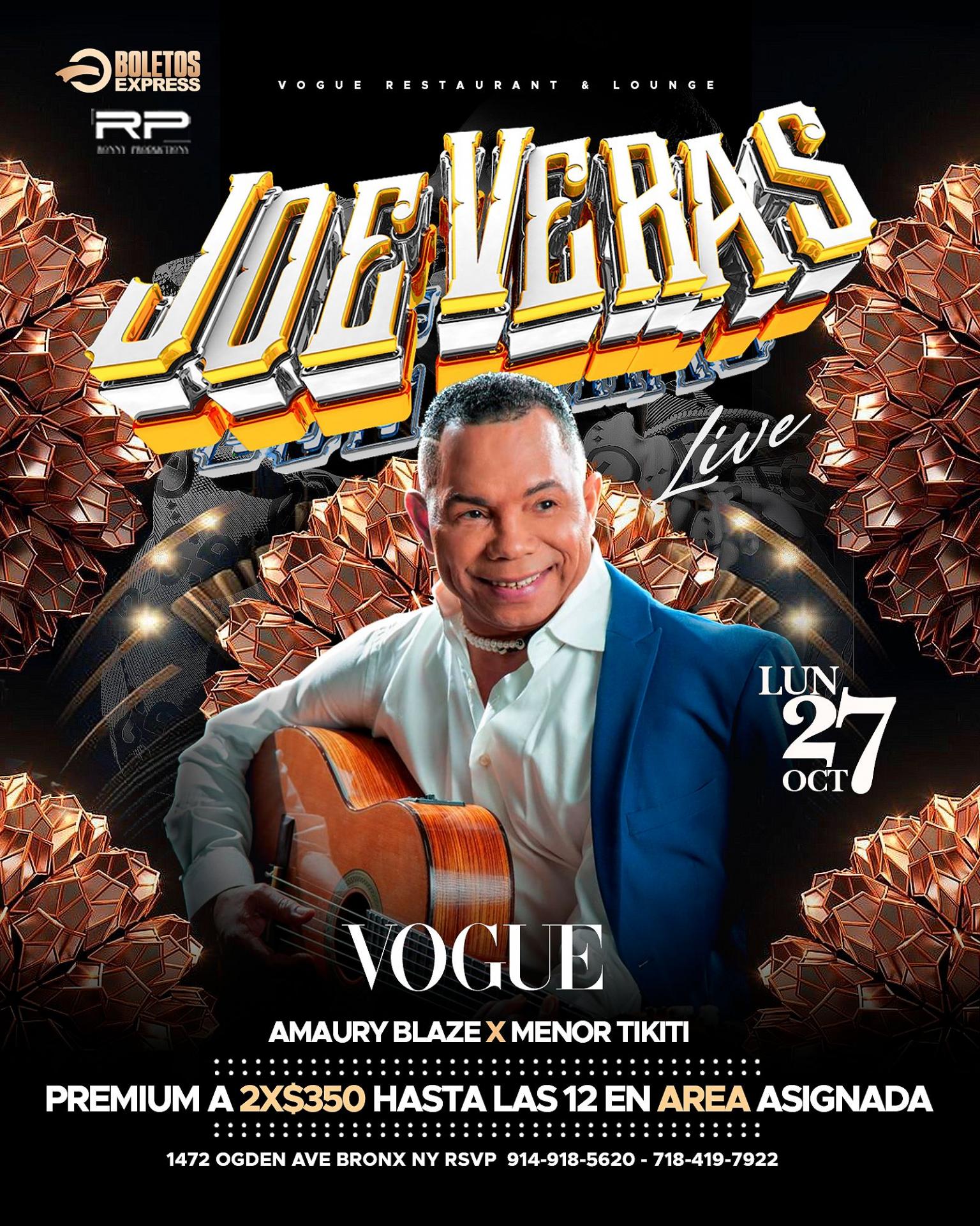 Buy tickets for JOE VERAS LIVE JOE VERAS LIVE