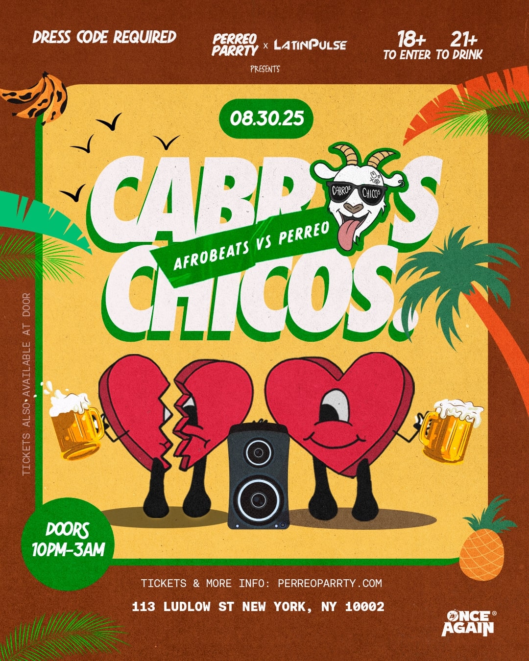Cabros Chicos - Afrobeats v Perreo Dance Party in NYC - 18+