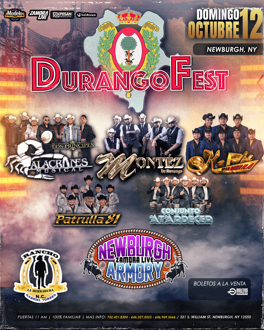 Buy tickets for DURANGO FEST EN NEWBURGH ARMORY (NEWBURGH, NY) DURANGO FEST EN NEWBURGH ARMORY (NEWBURGH, NY)