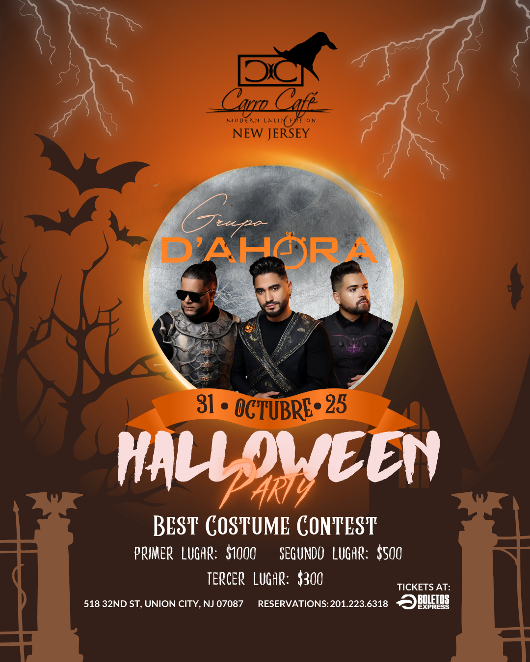 Buy tickets for Halloween Party en Carro Café NJ | RESERVA MESA Halloween Party en Carro Café NJ | RESERVA MESA