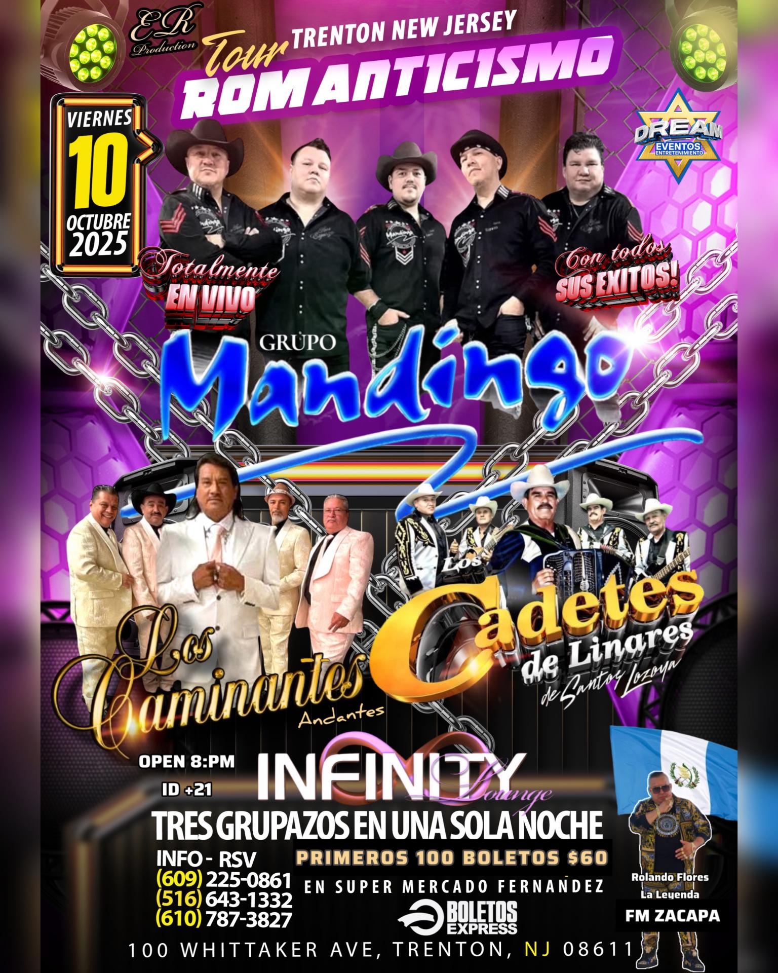 TRETON NJ / MANDINGO | LOS CAMINANTES | CADETES DE LINARES VIERNES 10 OCTUB