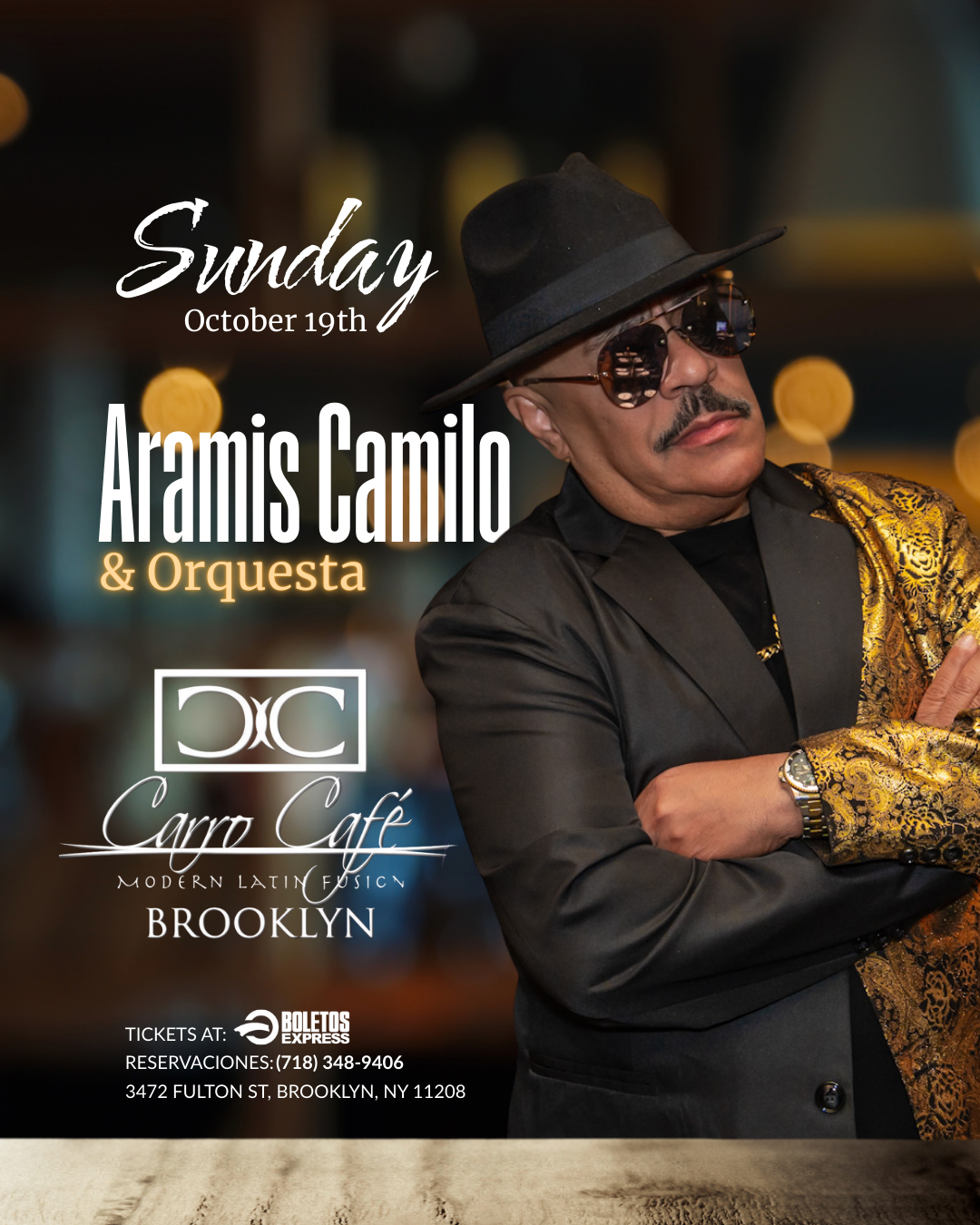 Buy tickets for Aramis Camilo & Orquesta Aramis Camilo & Orquesta