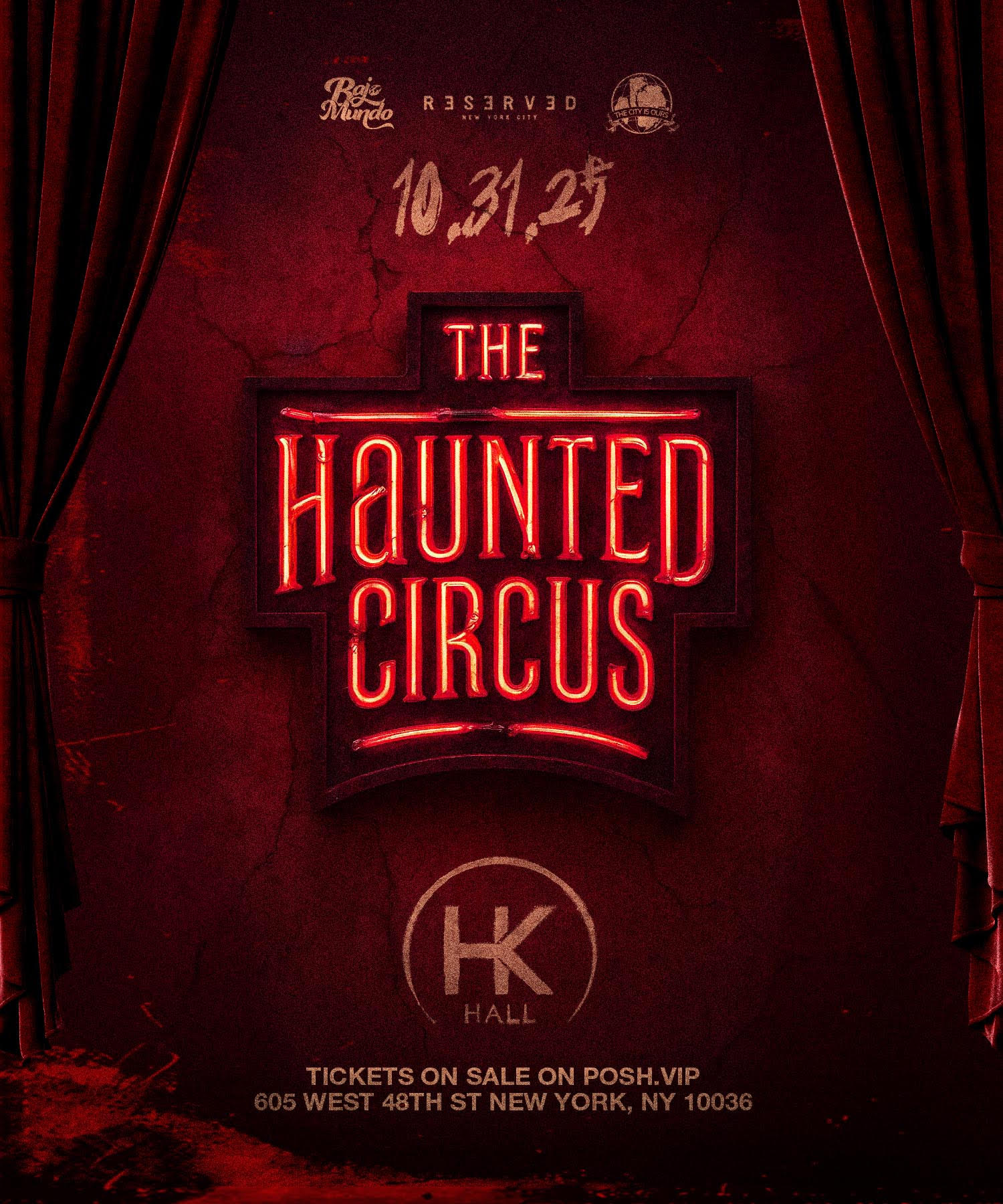 Buy tickets for THE HAUNTING OF HK HALL – The Haunted Circus Halloween Party THE HAUNTING OF HK HALL – The Haunted Circus Halloween Party