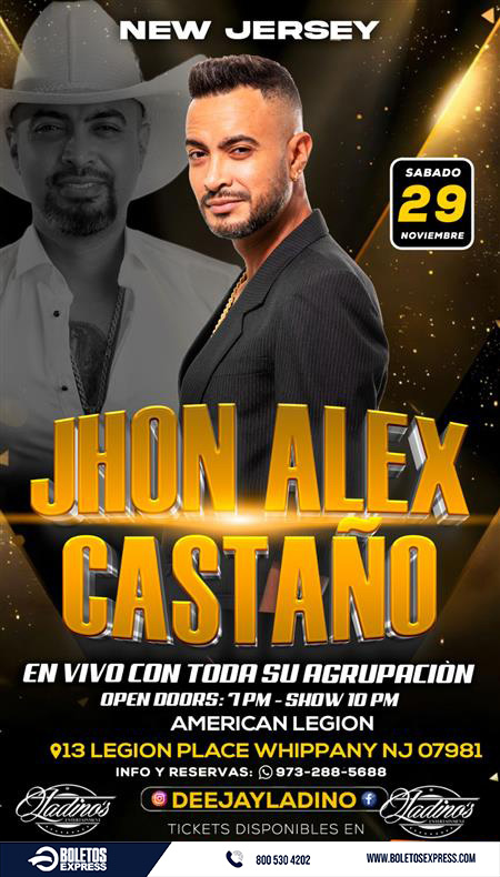 Buy tickets for JHON ALEX CASTAÑO JHON ALEX CASTAÑO