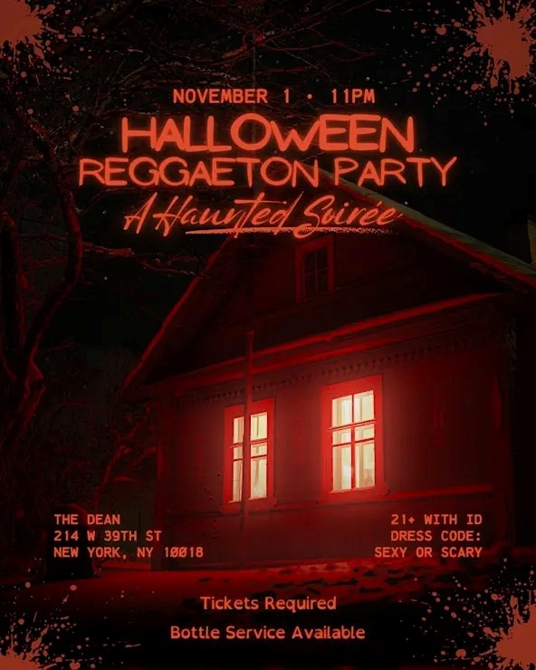 Buy tickets for The Dean NYC Halloween Party 2025 | Reggaeton Halloween Party The Dean NYC Halloween Party 2025 | Reggaeton Halloween Party