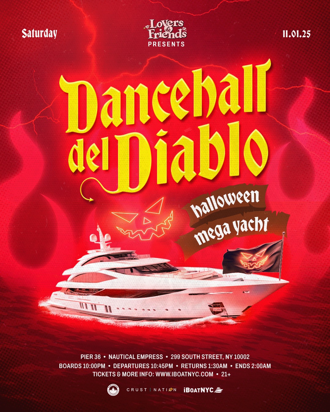 DANCEHALL DEL DIABLO | Halloween Soca Reggae Mega Yacht Boat Cruise