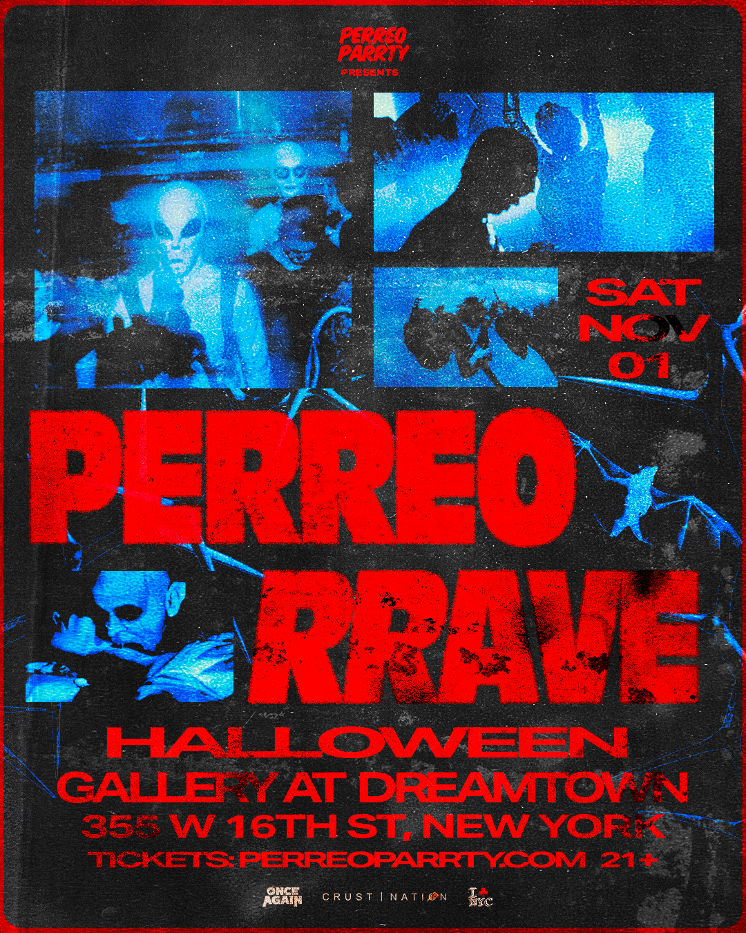 PERREO RAVE: #1 Halloween Party at Gallery DREAM DOWNTOWN