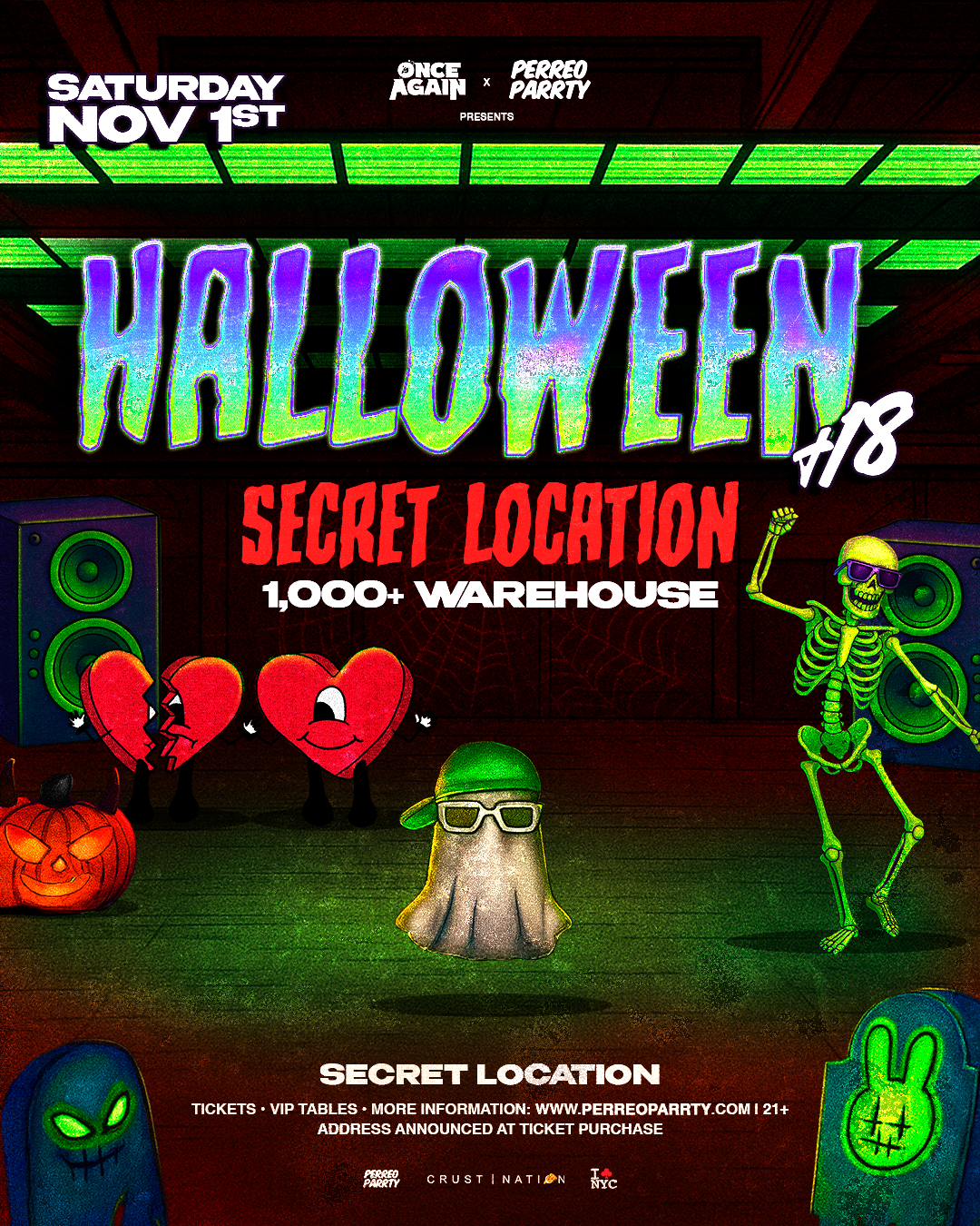 Halloween Secret Warehouse Party - Brooklyn (18+)