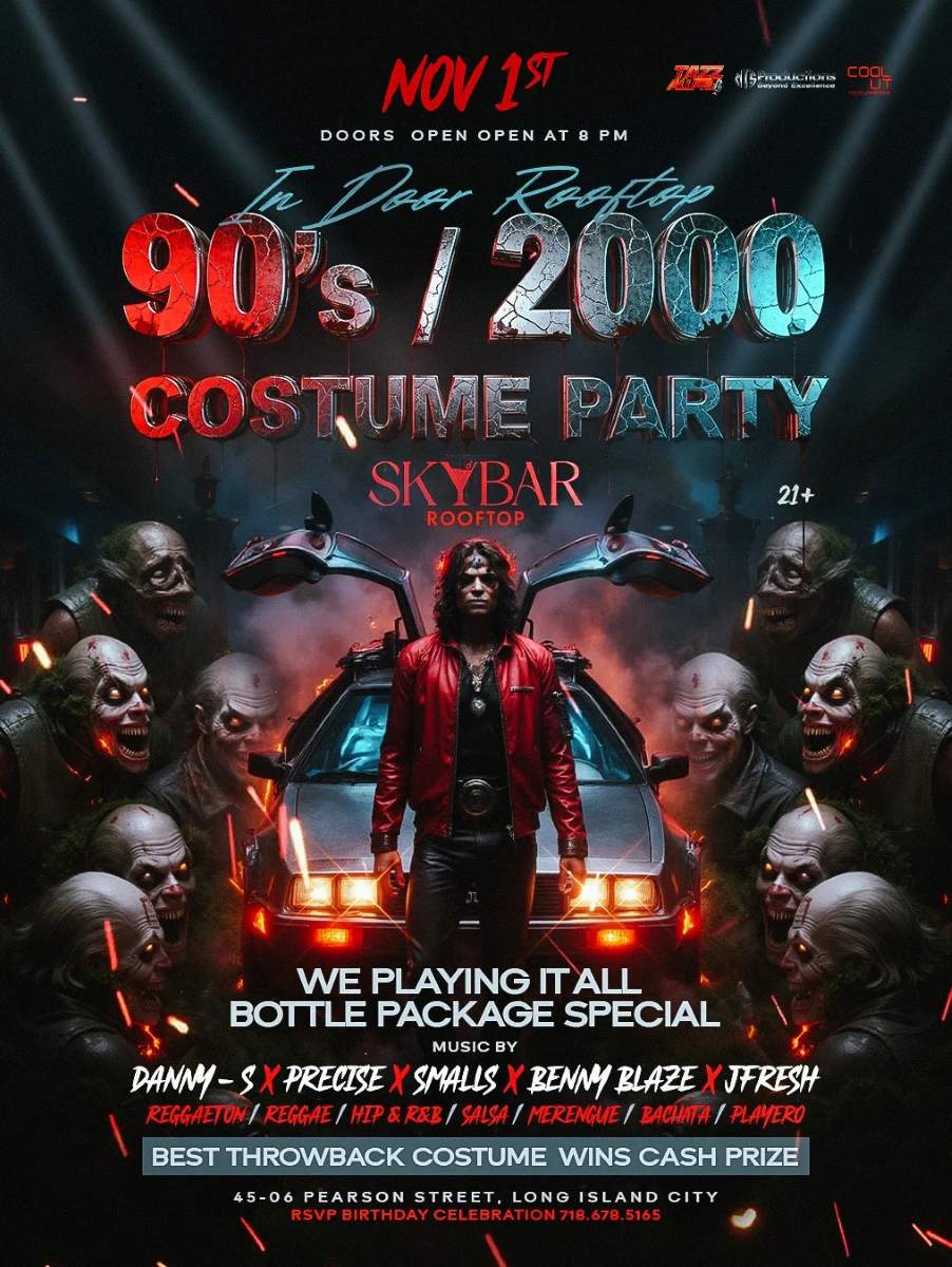 Buy tickets for Sky Bar Rooftop Halloween Party 2025 – 90s & 00s Latin Night Sky Bar Rooftop Halloween Party 2025 – 90s & 00s Latin Night