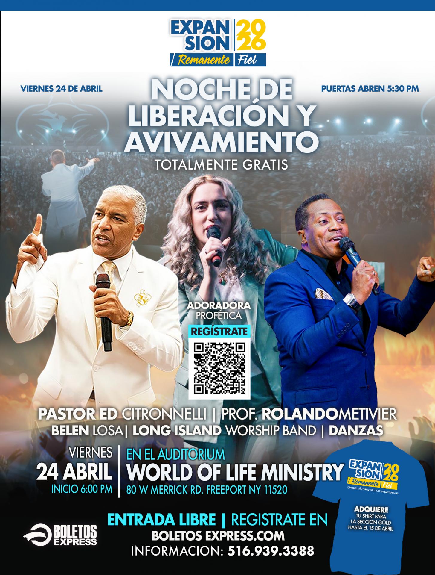 Buy tickets for EXPANSION 2026 Noche de Liberacion y Avivamiento en Long Island EXPANSION 2026 Noche de Liberacion y Avivamiento en Long Island