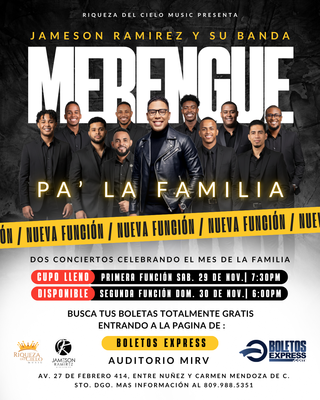 Buy tickets for JAMESON RAMIREZ Y SU BANDA JAMESON RAMIREZ Y SU BANDA