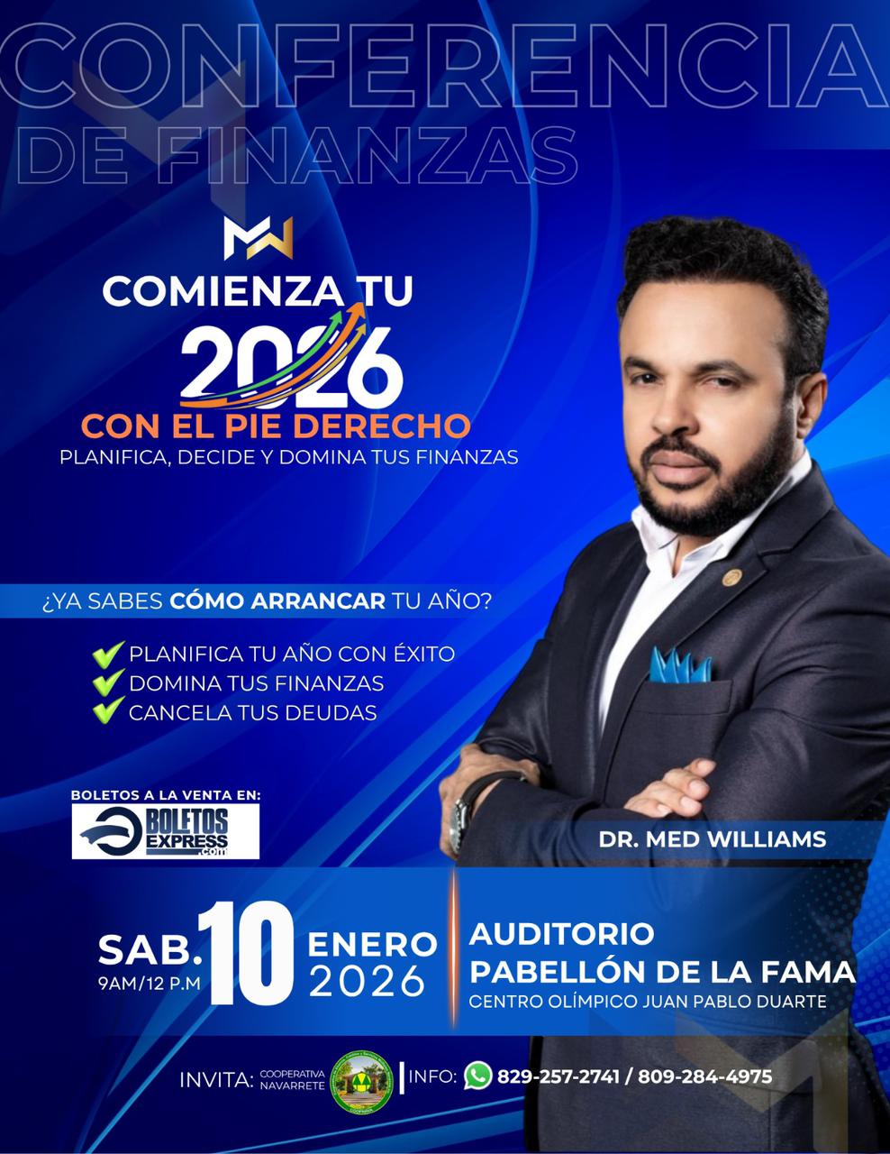 conferencia de finanzas “Comienza tu 2026 con el pie derecho”