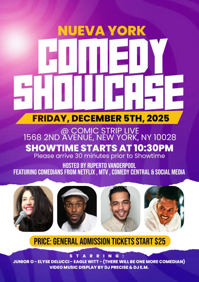Buy tickets for Nueva York Comedy Showcase @ Comic Strip Live Nueva York Comedy Showcase @ Comic Strip Live