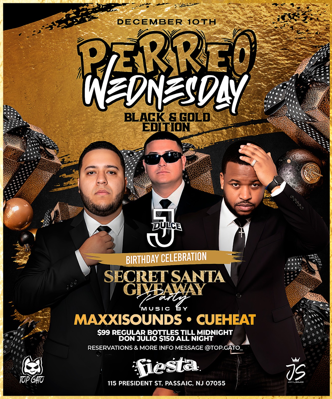PERREO WEDNESDEY BLACK & GOLD EDITION - SECRET SANTA GIVEAWAY PARTY