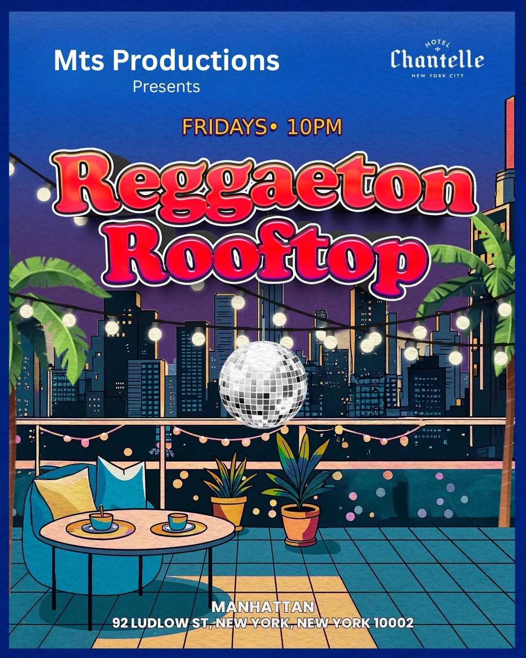 Buy tickets for Reggaeton Rooftop Fridays at Hotel Chantelle | Friday, Dec 26th Reggaeton Rooftop Fridays at Hotel Chantelle | Friday, Dec 26th