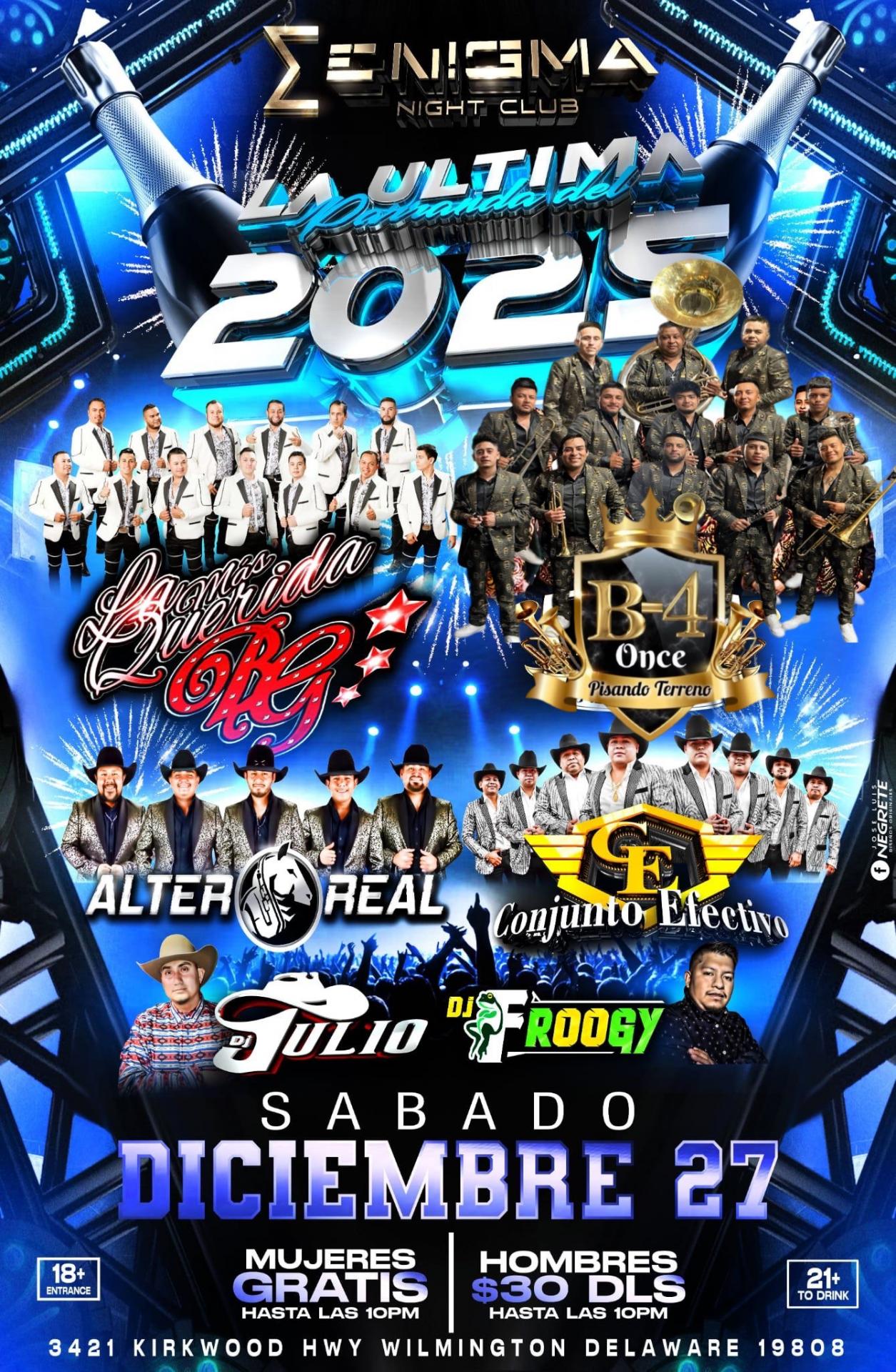 Buy tickets for LA MAS QUERIDA BG | B-4 ONCE | ALTER REAL | CONJUNTO EFECTIVO LA MAS QUERIDA BG | B-4 ONCE | ALTER REAL | CONJUNTO EFECTIVO