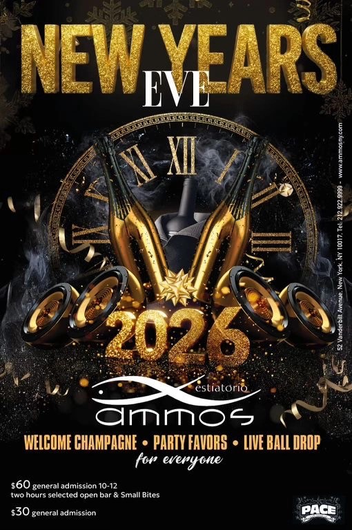 Ammos Lounge New Year’s Eve Party – Midtown NYC’s Hottest NYE Celebration