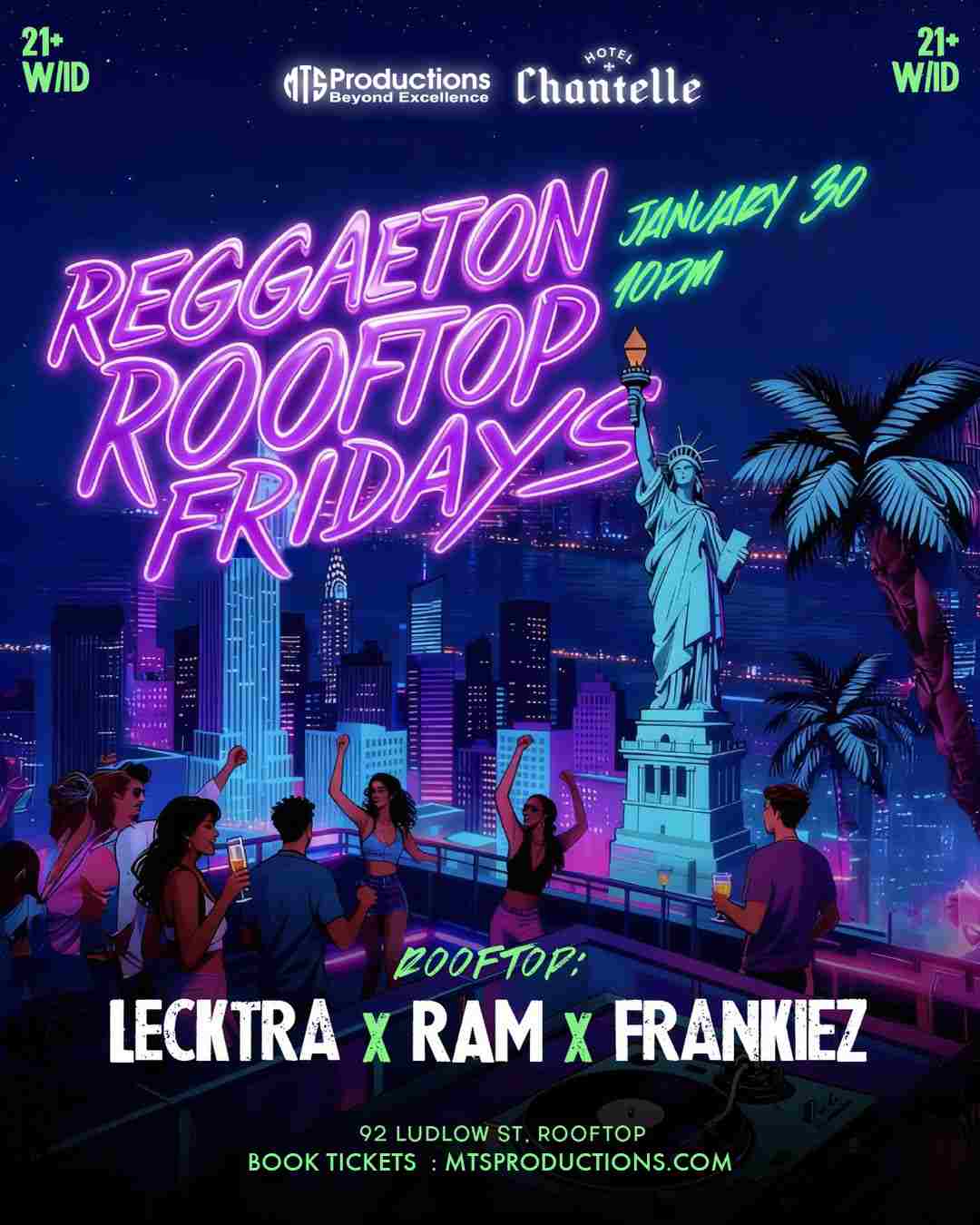 Reggaeton Rooftop Fridays at Hotel Chantelle | Friday, Jan 30th