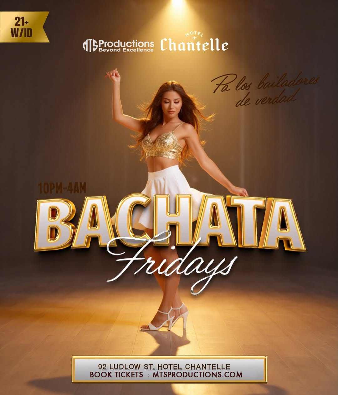 Friday Bachata Night at Hotel Chantelle | Traditional Bachata NYC | Jan 30