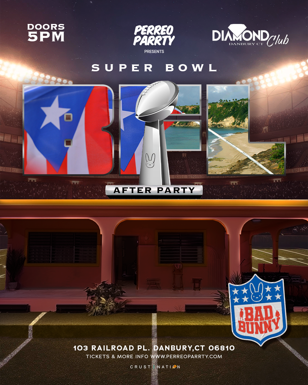 Buy tickets for (18+) Bad Bunny Football League: SuperBowl Sunday (18+) Bad Bunny Football League: SuperBowl Sunday