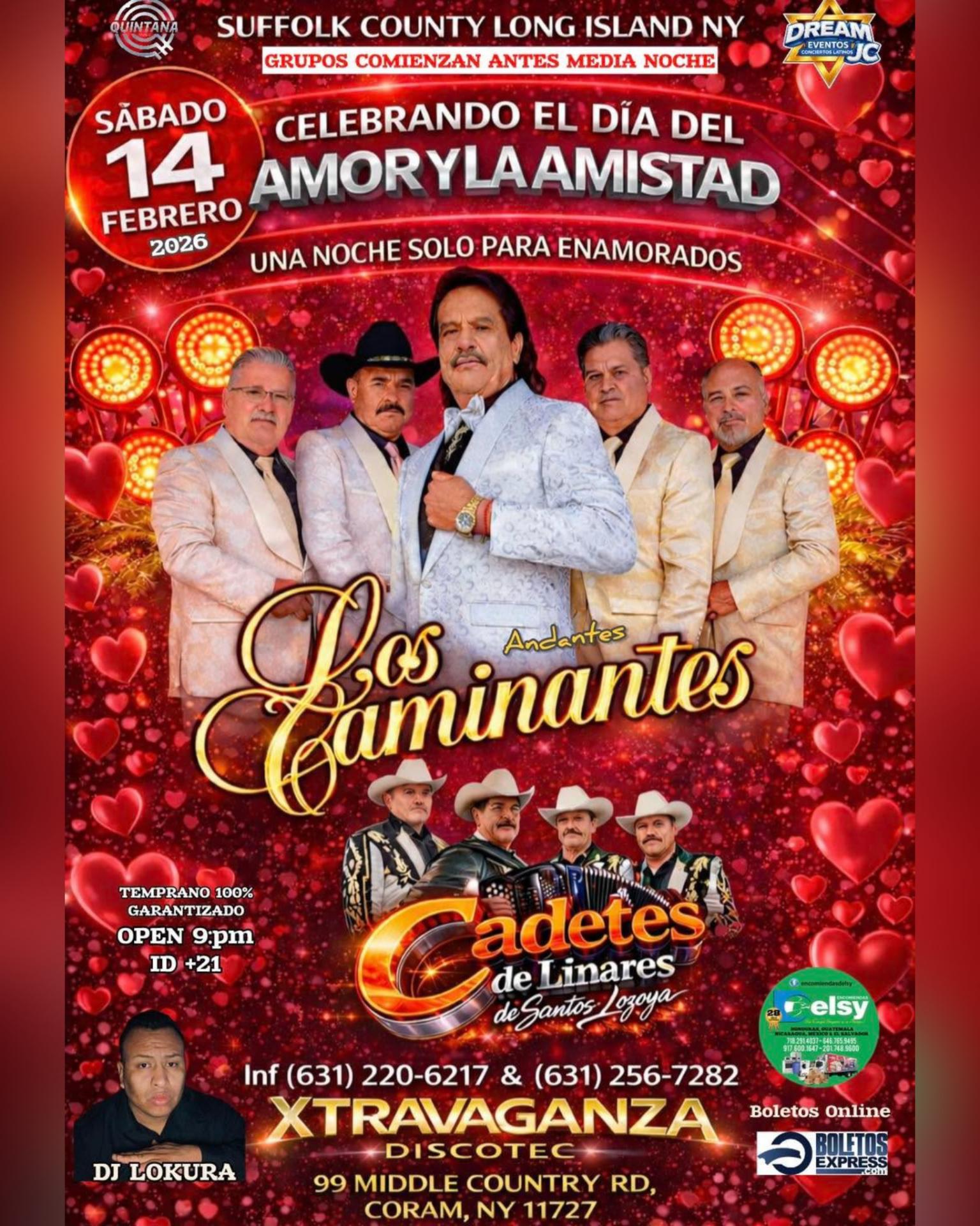 Los Caminantes 🎥Andantes Live  Cadetes de Linares / Coram Long island NY / Sab 14 Febrero d