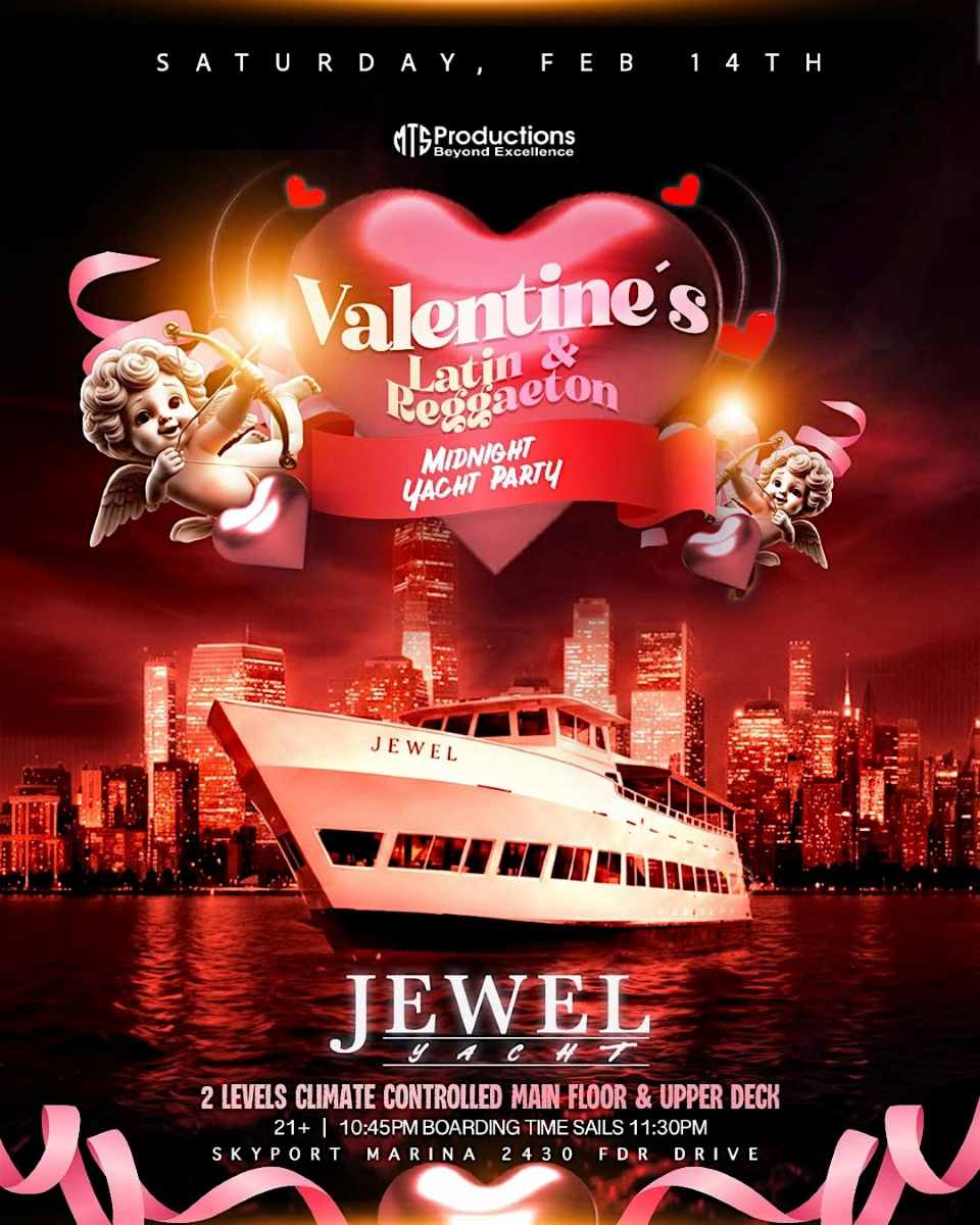 Latin + Reggaeton Midnight Yacht Party: Valentine’s Edition