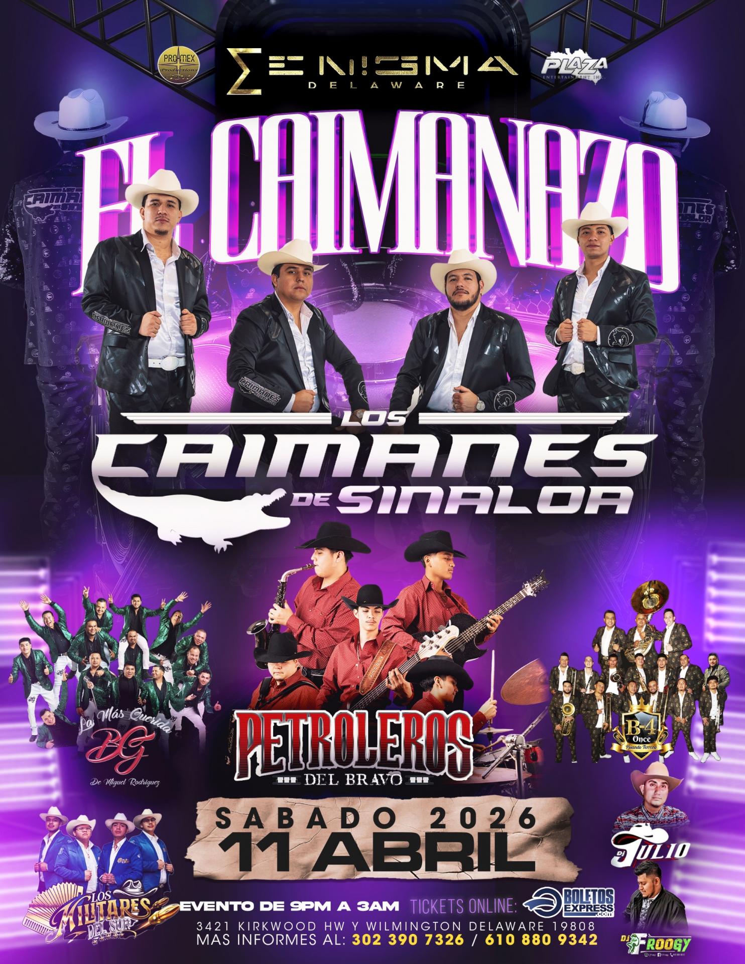 Buy tickets for LOS CAIMANES DE SINALOA | B-4 ONCE | LOS MILITARES DEL SUR | BG 2026 LOS CAIMANES DE SINALOA | B-4 ONCE | LOS MILITARES DEL SUR | BG 2026
