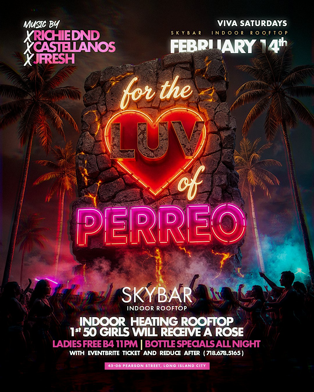 Buy tickets for For The Luv of Perreo – Viva Saturdays at Skybar Rooftop | Valentine’s Day For The Luv of Perreo – Viva Saturdays at Skybar Rooftop | Valentine’s Day
