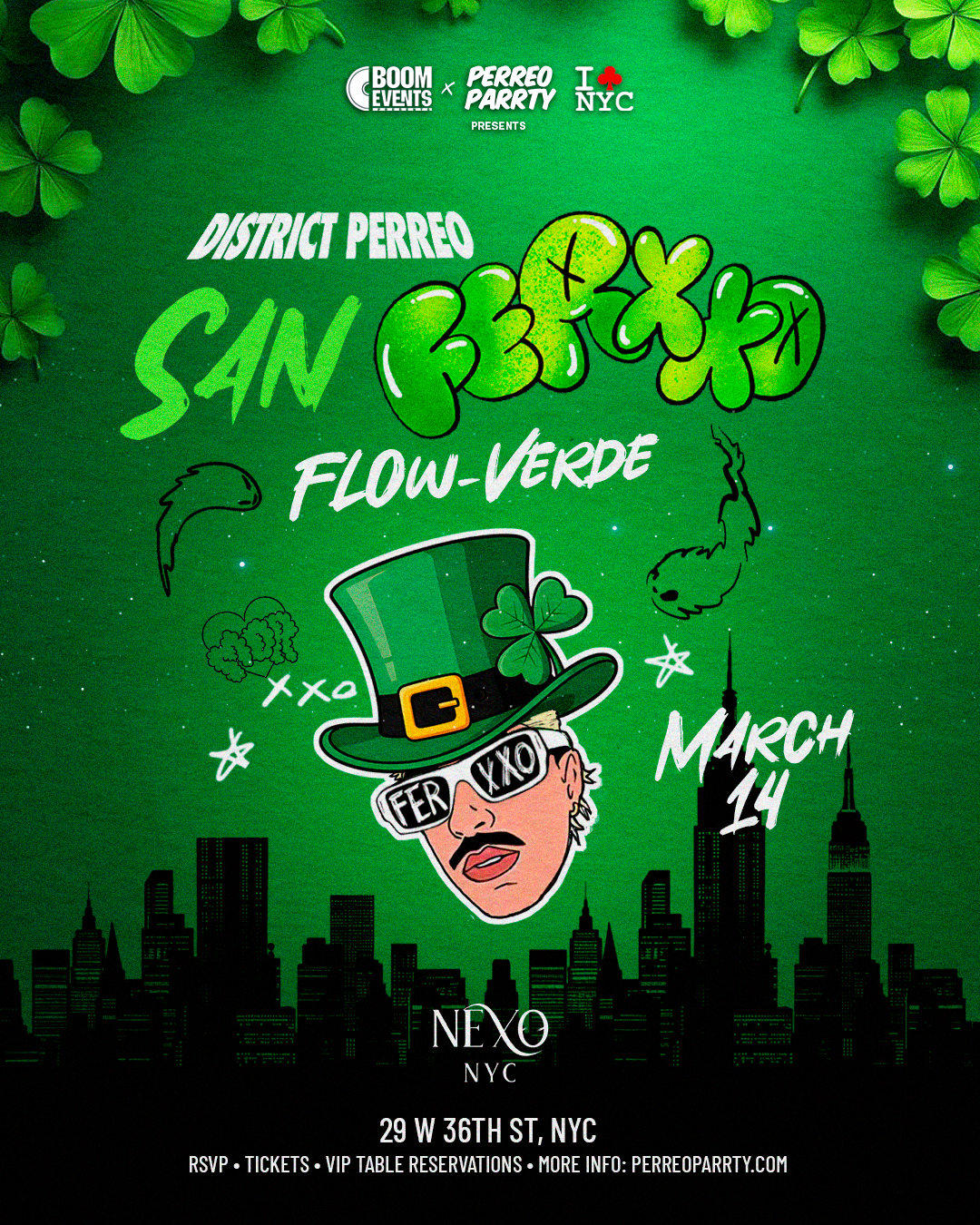 Buy tickets for San Ferxxo Flow Verde St Patricks Day Reggaeton Party San Ferxxo Flow Verde St Patricks Day Reggaeton Party