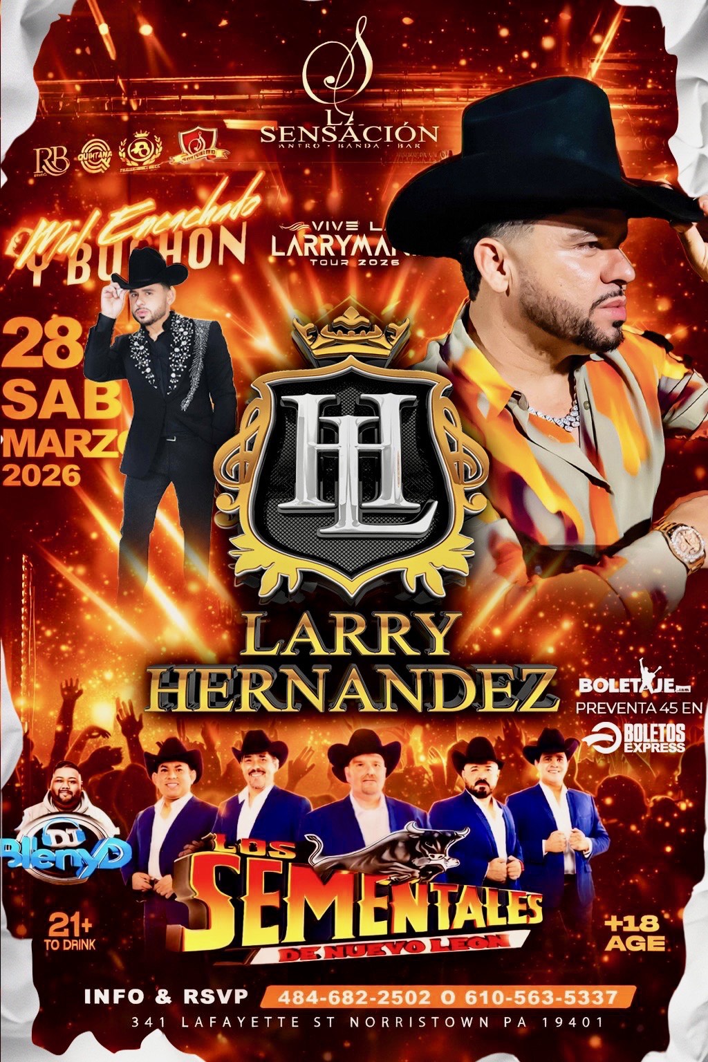 Buy tickets for Larry Hernandez | Los Sementales de Nuevo Leon Larry Hernandez | Los Sementales de Nuevo Leon