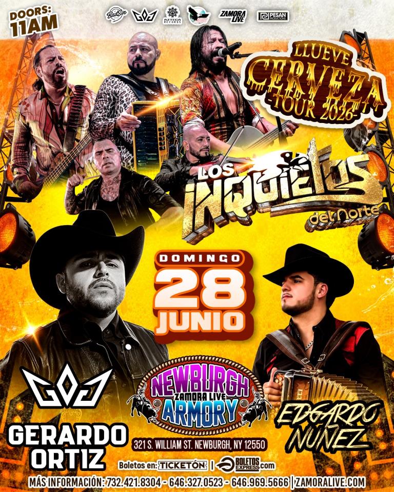 LOS INQUIETOS DEL NORTE • GERARDO ORTIZ • EDGARDO NUÑEZ EN NEWBURGH ARMORY