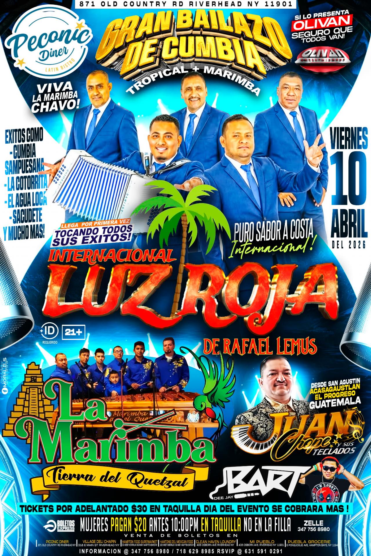 International Luz Roja De San Marcos, Marimba Tierra De Queztal, Juanchope Y Sus Teclados