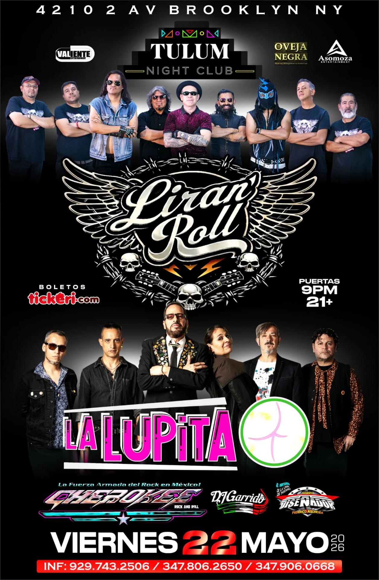 Buy tickets for LIRAN’ ROLL I LA LUPITA I SONIDO CHEROKEE LIRAN’ ROLL I LA LUPITA I SONIDO CHEROKEE