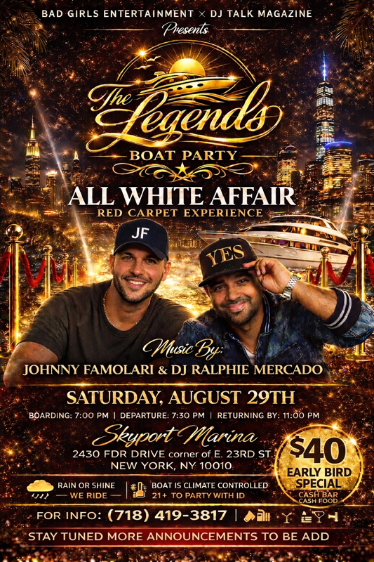 THE LEGENDS BOAT PARTY ALL WHITE AFFAIR