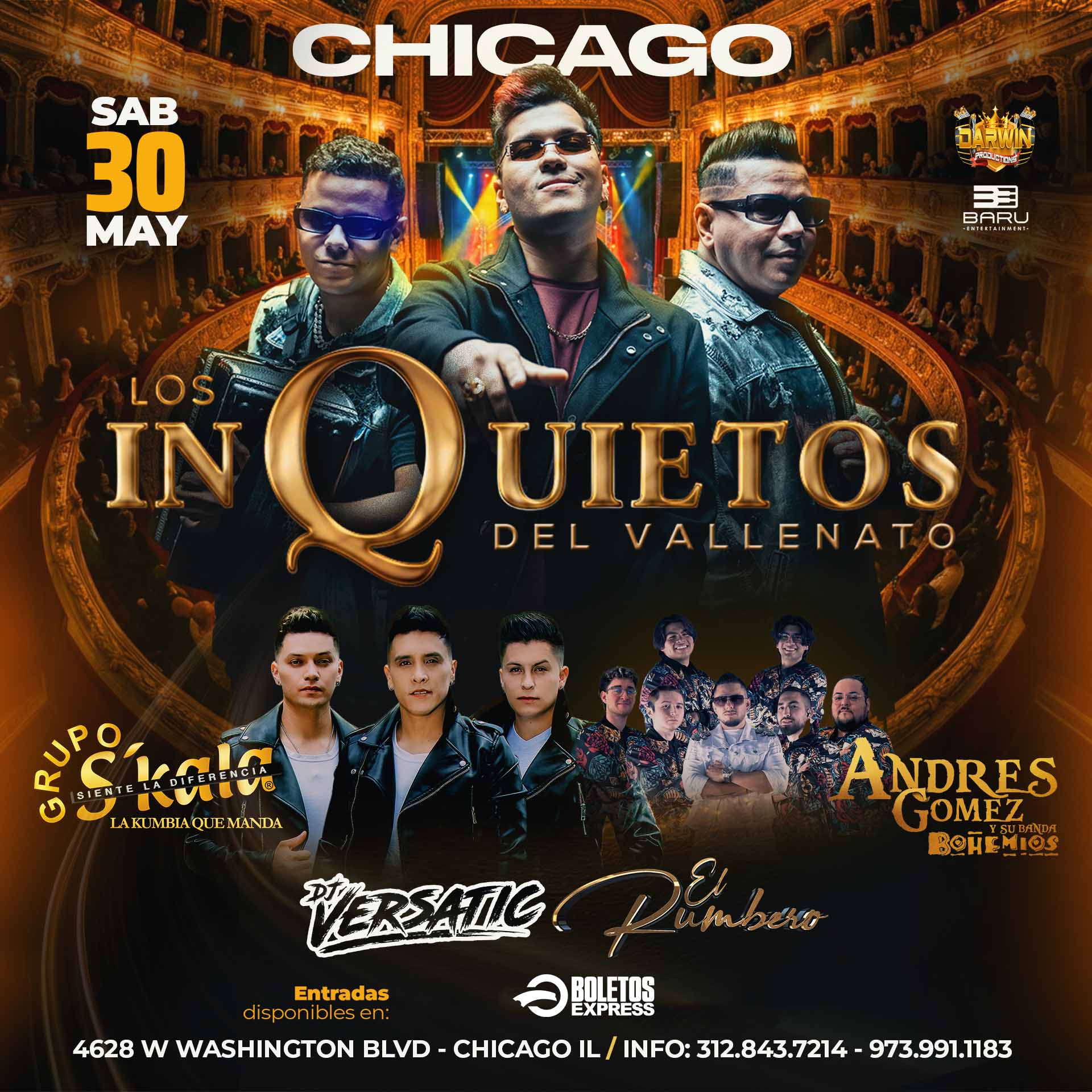 Buy tickets for LOS INQUIETOS DEL VALLENATO | CHICAGO IL LOS INQUIETOS DEL VALLENATO | CHICAGO IL