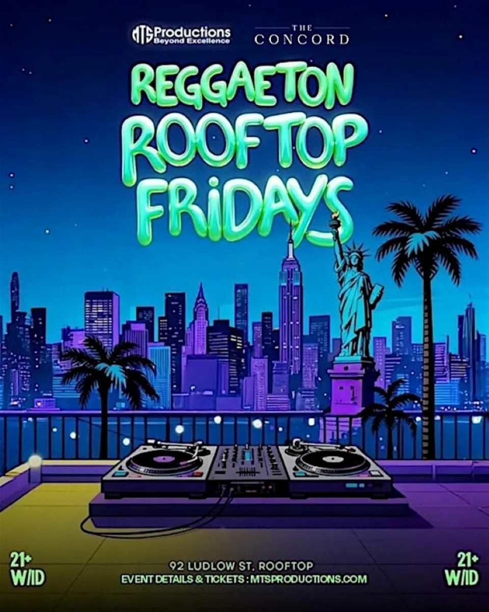 Buy tickets for Reggaeton Rooftop Fridays at Hotel Chantelle | Friday, May 1, 2026 Reggaeton Rooftop Fridays at Hotel Chantelle | Friday, May 1, 2026