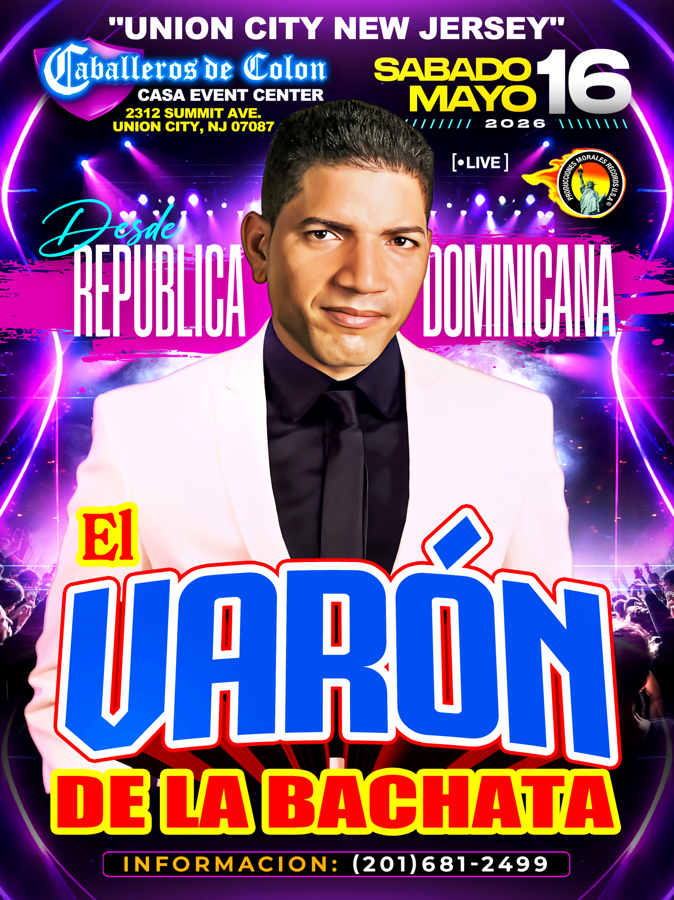 EL VARON DE LA BACHATA EN VIVO
