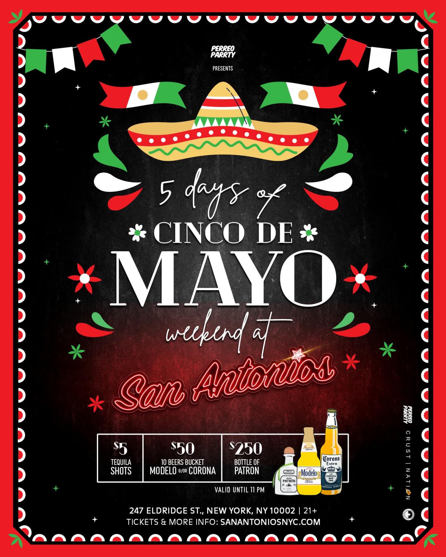 Saturday Cinco de Mayo at San Antonios Reggaeton Latin Bar